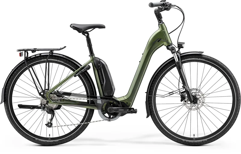 2021 Merida eSpresso City 300EQ Low Step Electric Hybrid Bike in Green