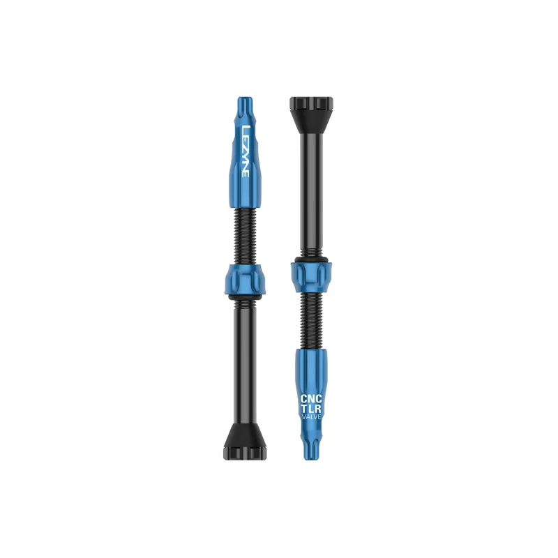 Lezyne CNC TLR 60mm Tubeless Valves in Blue