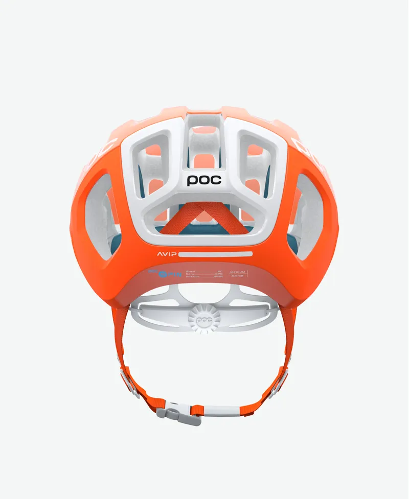 POC Ventral Tempus SPIN Covered Road Helmet in Orange-3