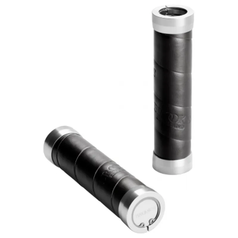 Brooks Slender Leather Handlebar Grips in Black