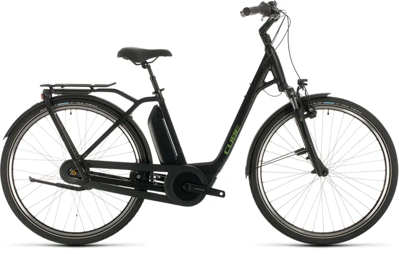 2020 Cube Town Hybrid Pro 500 Electric Hybrid Bike in Black