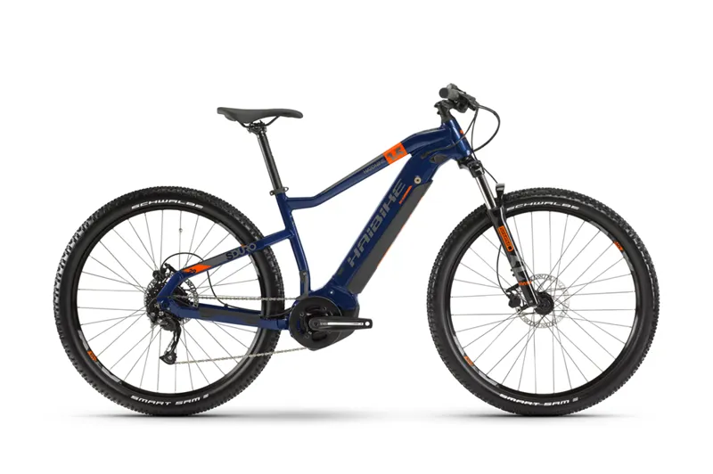 2020 Haibike Sduro Hardnine 1.5 Electric Mountain Bike in Blue