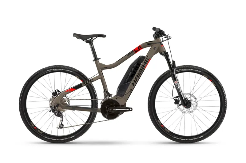 2020 Haibike Sduro Hardnine 4.0 Electric Mountain Bike in Brown