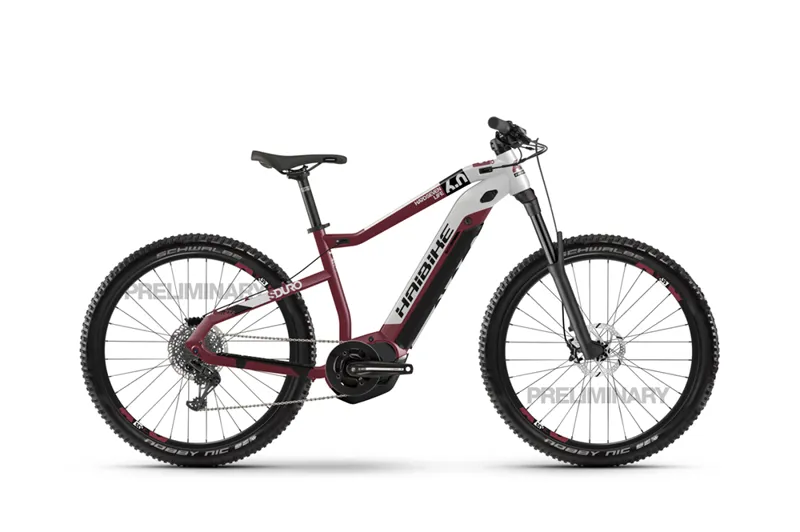 2020 Haibike Sduro Hardseven Life 6.0 Electric Mountain Bike in Red