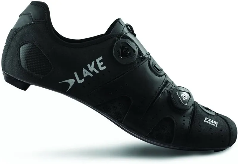 Lake CX241 CFC Wide Fit Road Shoe in Black