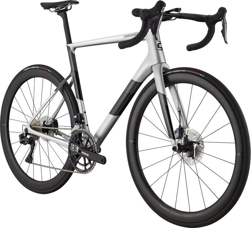 2021 Cannondale SuperSix EVO Carbon Disc Ultegra Di2 Bike in Silver-6