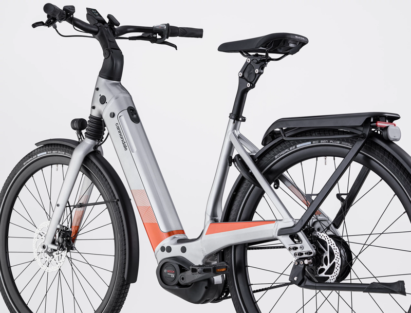 2021 Cannondale Mavaro Neo 1 Electric Hybrid Bike in Grey-4