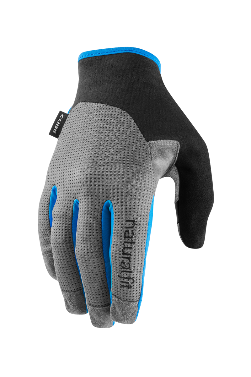 2021 Cube Long Finger X Natural Fit Gloves in Grey