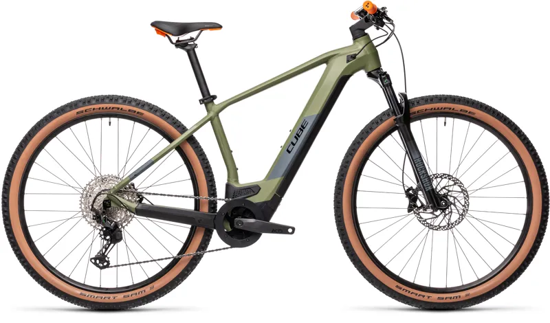 2021 Cube Reaction Hybrid Race 625 Electric Mountain Bike in Green