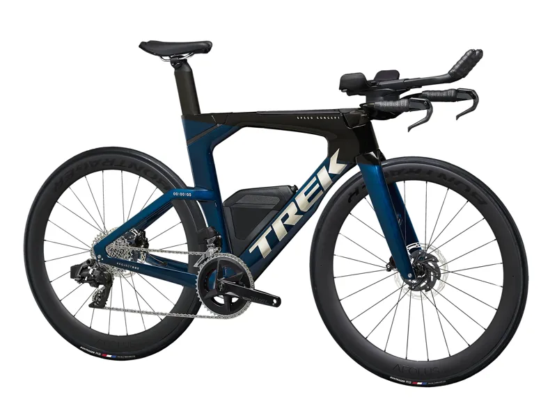 2022 Trek Speed Concept SLR 6 eTap Race Bike in Mulsanne Blue/Black
