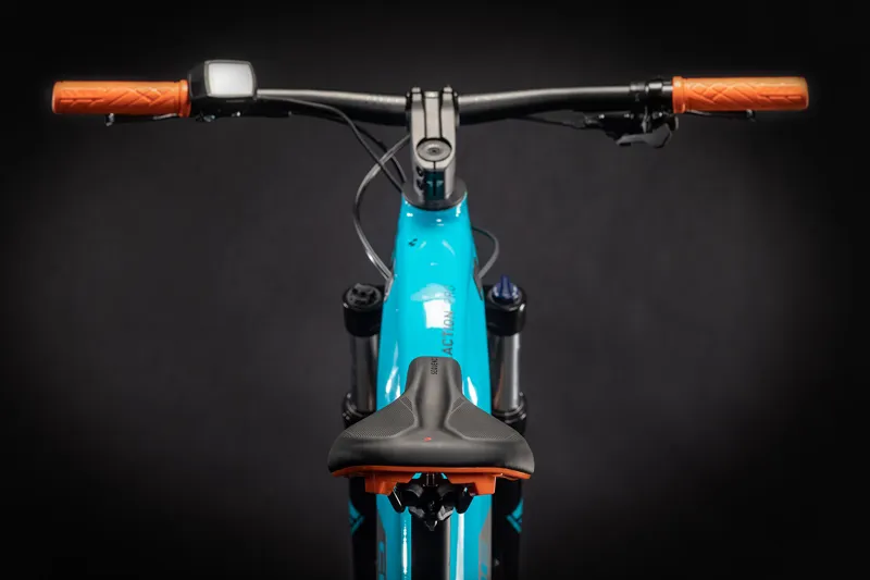 2021 Cube Reaction Hybrid Pro 625 Electric Mountain Bike in Blue-1