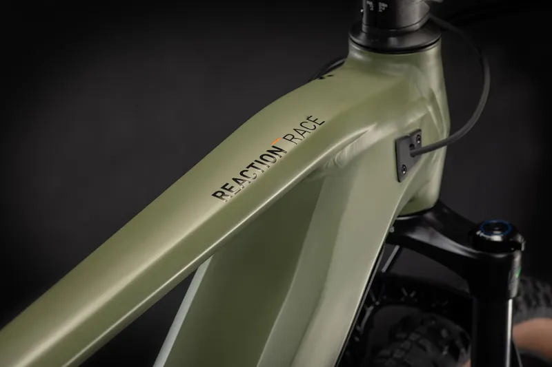 2021 Cube Reaction Hybrid Race 625 Electric Mountain Bike in Green-4