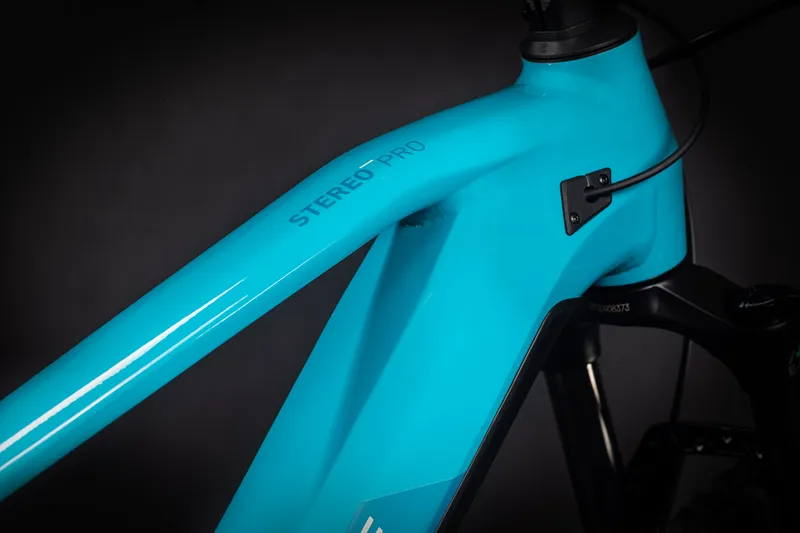 2021 Cube Stereo Hybrid 120 Pro 625 Electric Mountain Bike in Blue-4