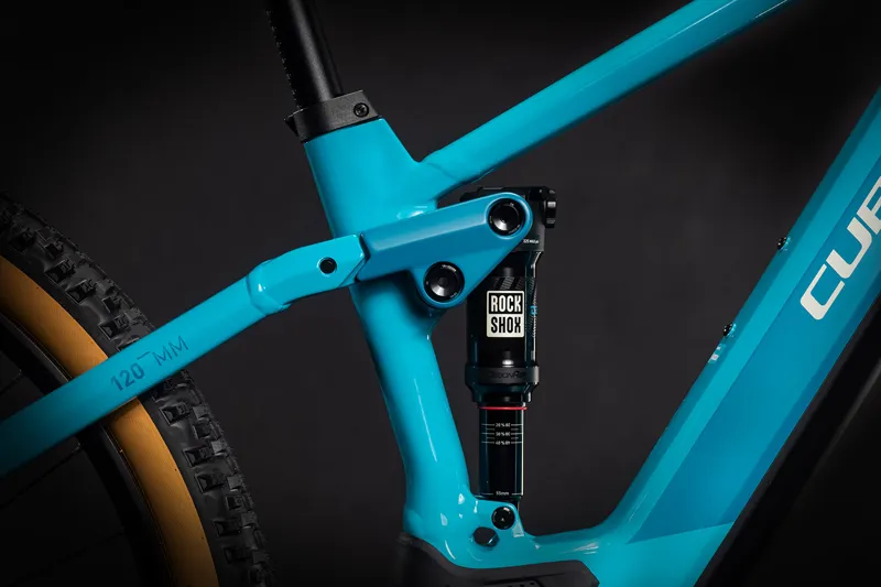 2021 Cube Stereo Hybrid 120 Pro 625 Electric Mountain Bike in Blue-2