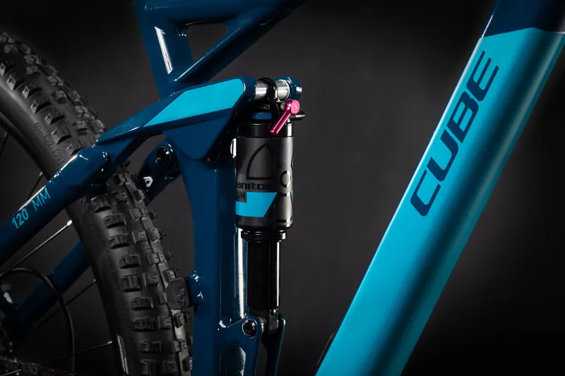 2021 Cube Stereo 120 Pro 29 Mountain Bike in Blue-3