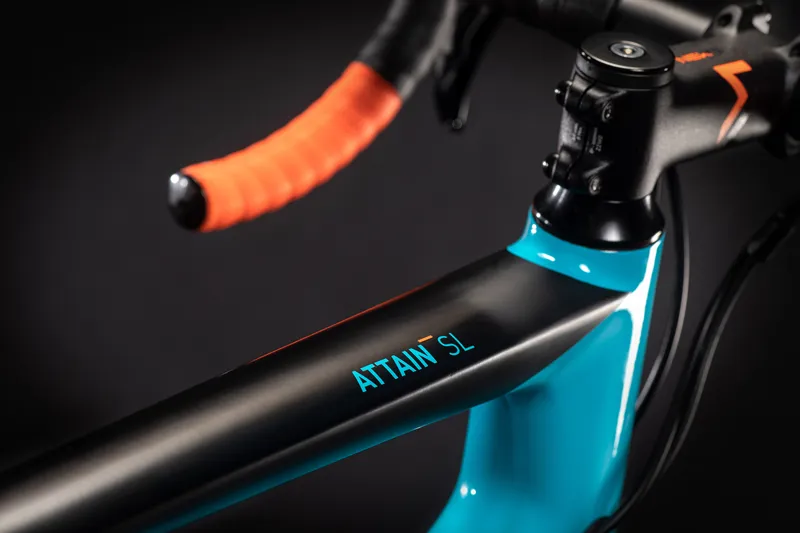 2021 Cube Attain GTC Sl Road Bike in Blue-4