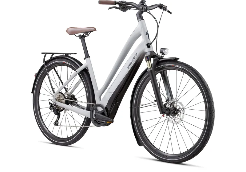 2021 Specialized Turbo Como 4.0 Electric Easy-Entry Hybrid Bike in White-6