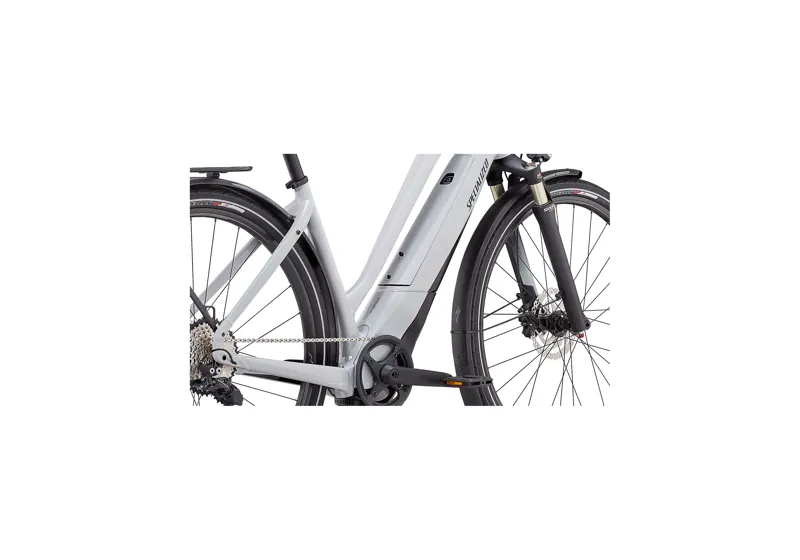 2021 Specialized Turbo Como 4.0 Electric Easy-Entry Hybrid Bike in White-3