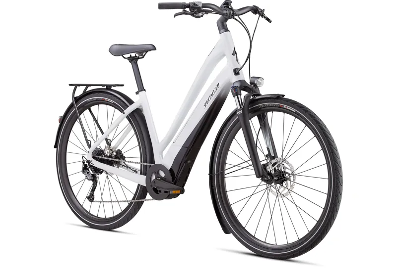 2021 Specialized Turbo Como 3.0 Electric Low-Entry Hybrid Bike in White-9