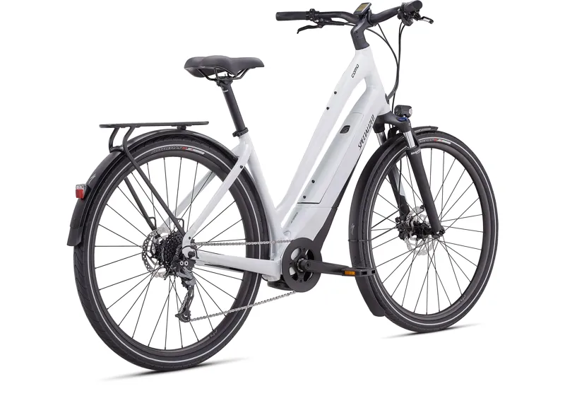 2021 Specialized Turbo Como 3.0 Electric Low-Entry Hybrid Bike in White-8
