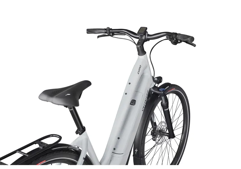 2021 Specialized Turbo Como 3.0 Electric Low-Entry Hybrid Bike in White-7