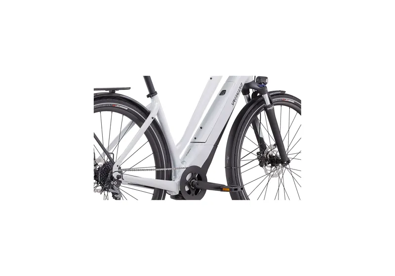 2021 Specialized Turbo Como 3.0 Electric Low-Entry Hybrid Bike in White-4