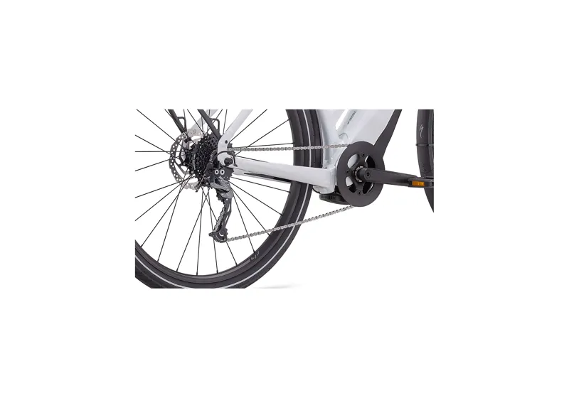 2021 Specialized Turbo Como 3.0 Electric Low-Entry Hybrid Bike in White-2