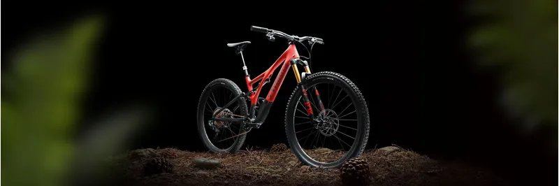 2021 Specialized S-Works Stumpjumper Carbon Mountain Bike in Red-9