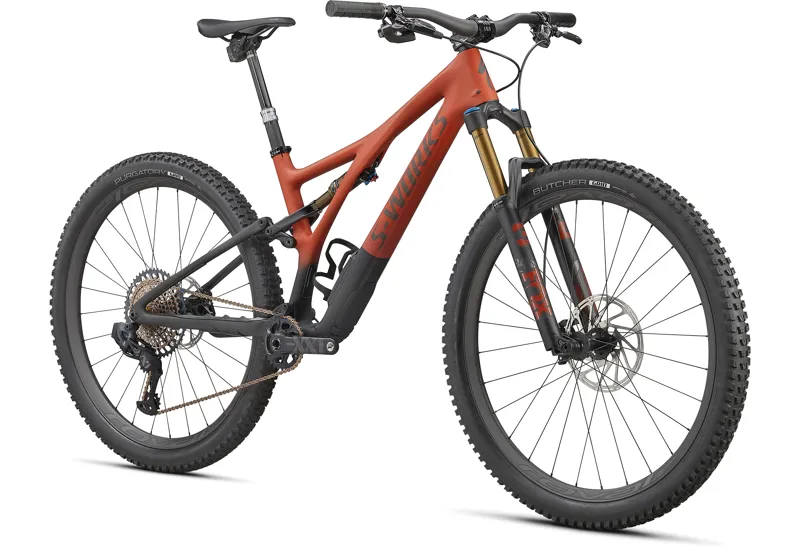 2021 Specialized S-Works Stumpjumper Carbon Mountain Bike in Red-6