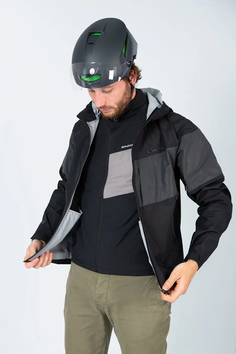 Endura Urban Luminite 3 In 1 Waterproof Jacket in Black-3