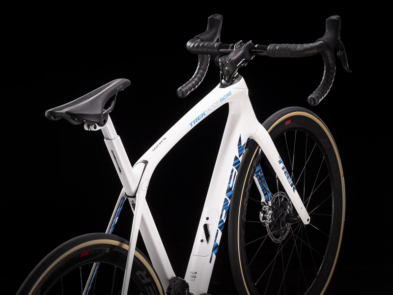 Trek Domane SLR 9 eTap Race Bike in White-11