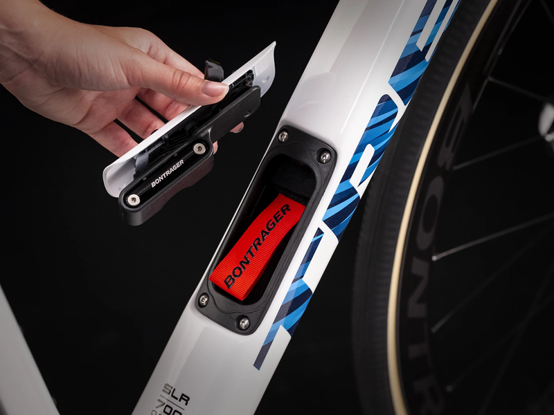 Trek Domane SLR 9 eTap Race Bike in White-9