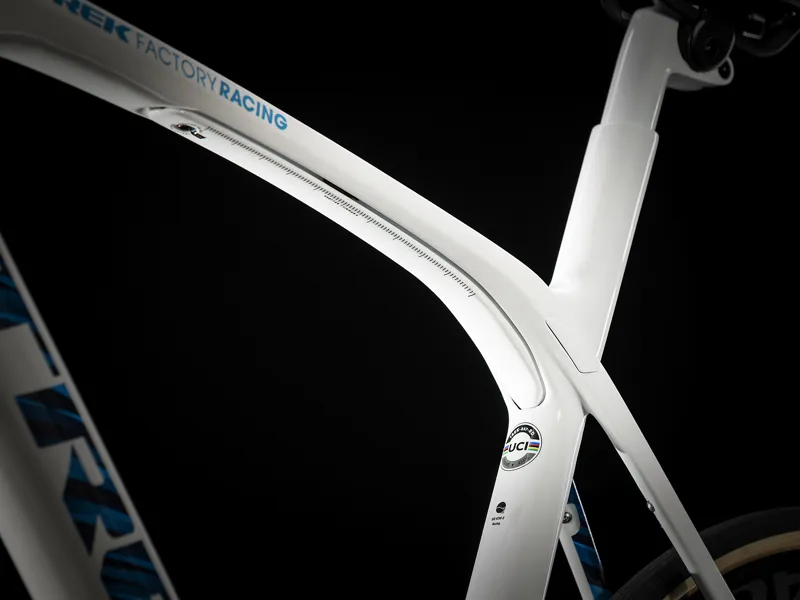 Trek Domane SLR 9 eTap Race Bike in White-7