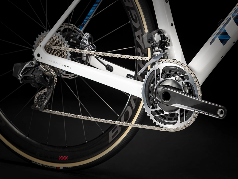 Trek Domane SLR 9 eTap Race Bike in White-4