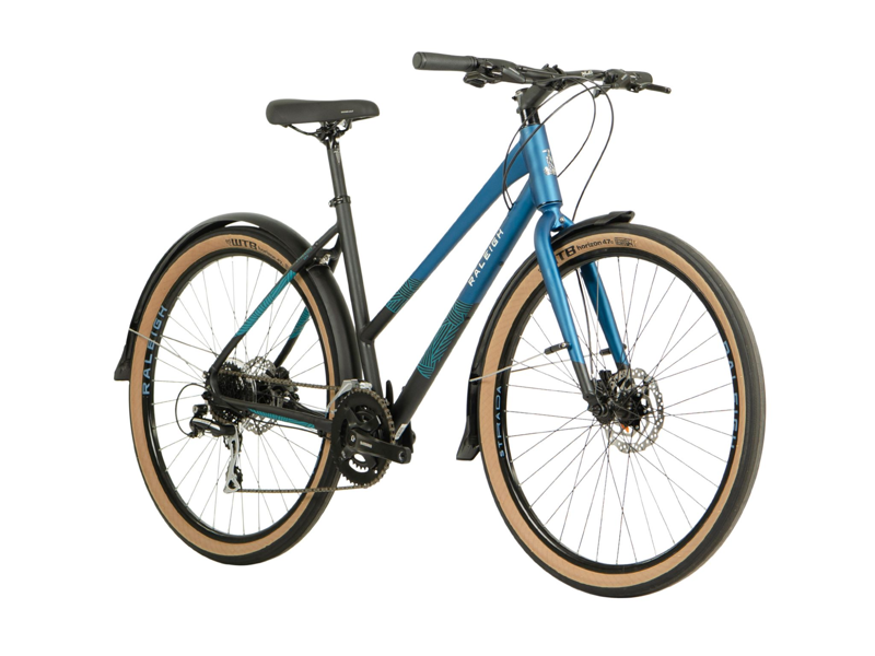 2020 Raleigh Strada City 650b Open Frame Hybrid Bike in Blue-8