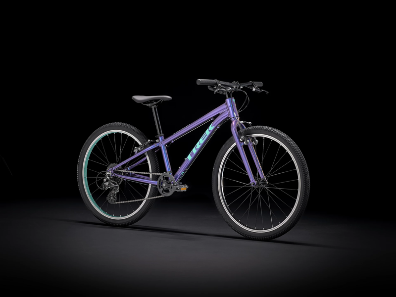 2022 Trek Wahoo 24 Hybrid Kids Bike in Purple-1