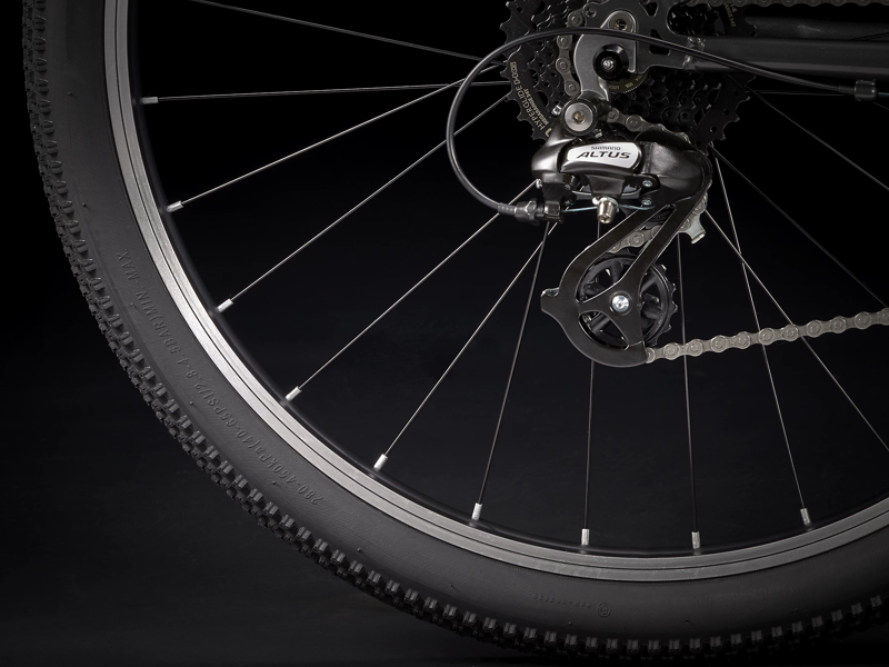 2022 Trek Wahoo 26 Hybrid Kids Bike in Grey-4