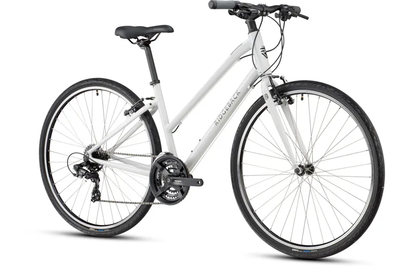 2021 Ridgeback Motion Open Frame Hybrid Bike in White-1