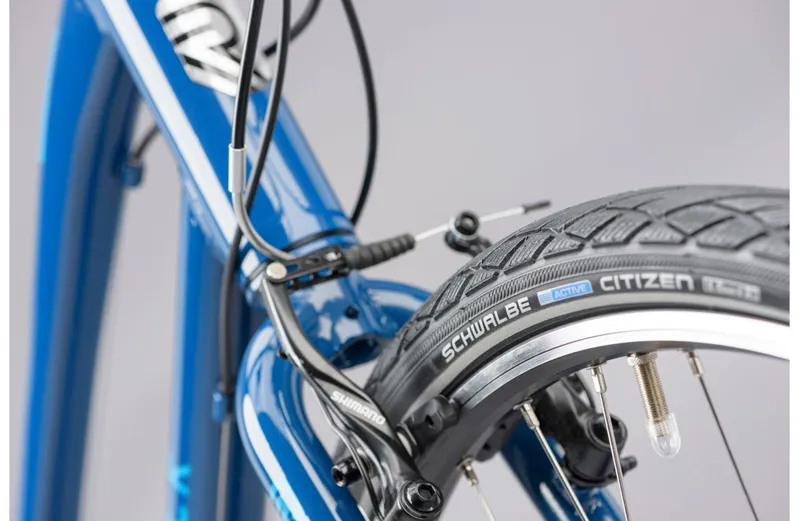 2021 Ridgeback Velocity Open Frame Hybrid Bike in Blue-5