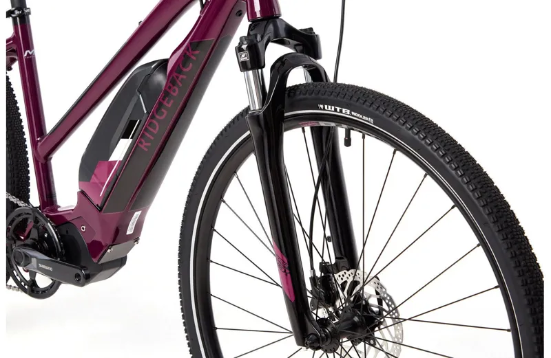 2021 Ridgeback X2 Open Frame Electric Hybrid Bike in Purple-4