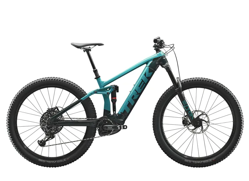 Trek Rail 9 GX Electric Full Suspension Mountain Bike in Green